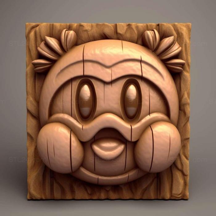 Characters (st kirby 3d model 1, HERO_2373) 3D models for cnc